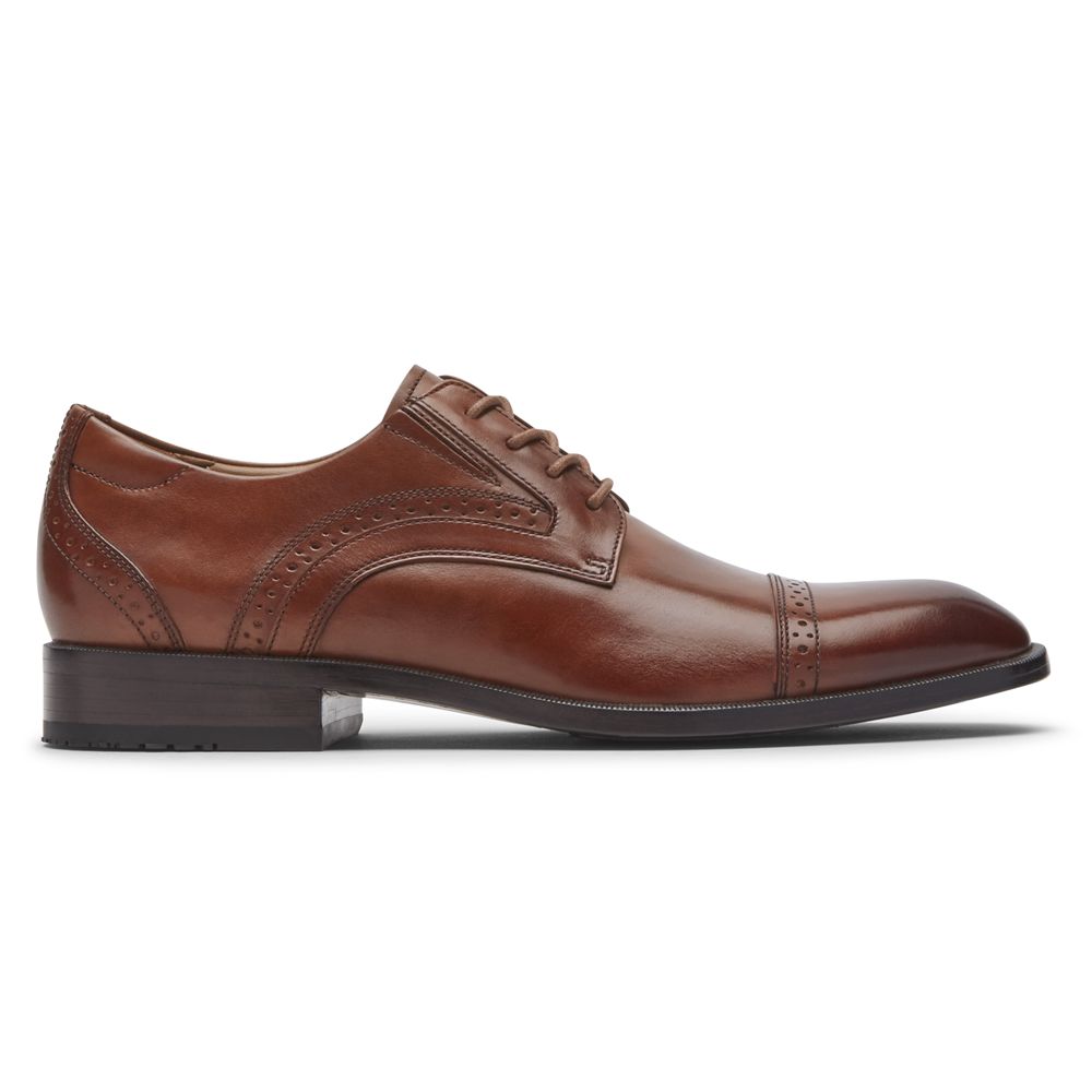 Rockport Total Motion Office Cap Toe - Mens Oxfords - Brown - NZ (CON-068471)